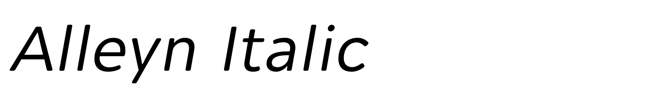 Alleyn Italic